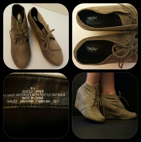 Mossimo Ladies Wedge Heel Ankle Boots - Picture 5 of 7